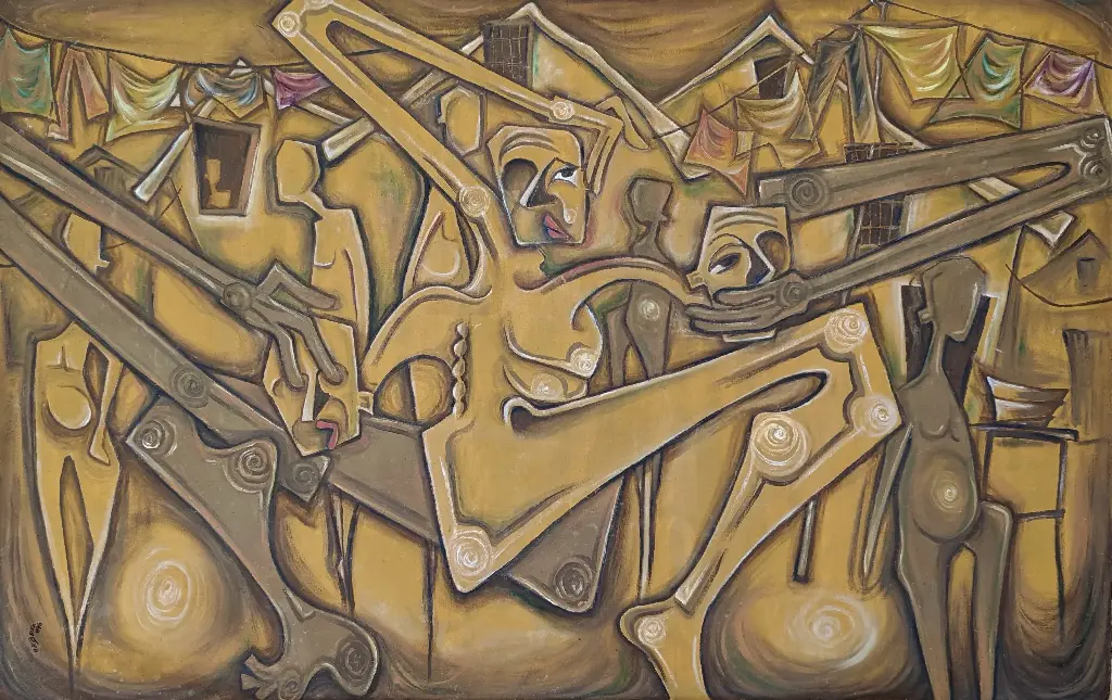 Los Tres Mandamientos -  55.5" by 35.5"